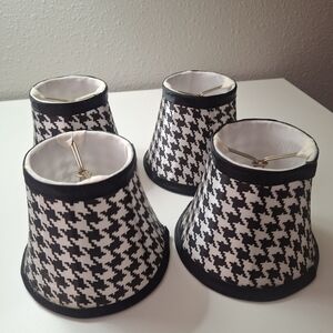 Houndtooth Chandelier Lamp Shades - Set Of 4